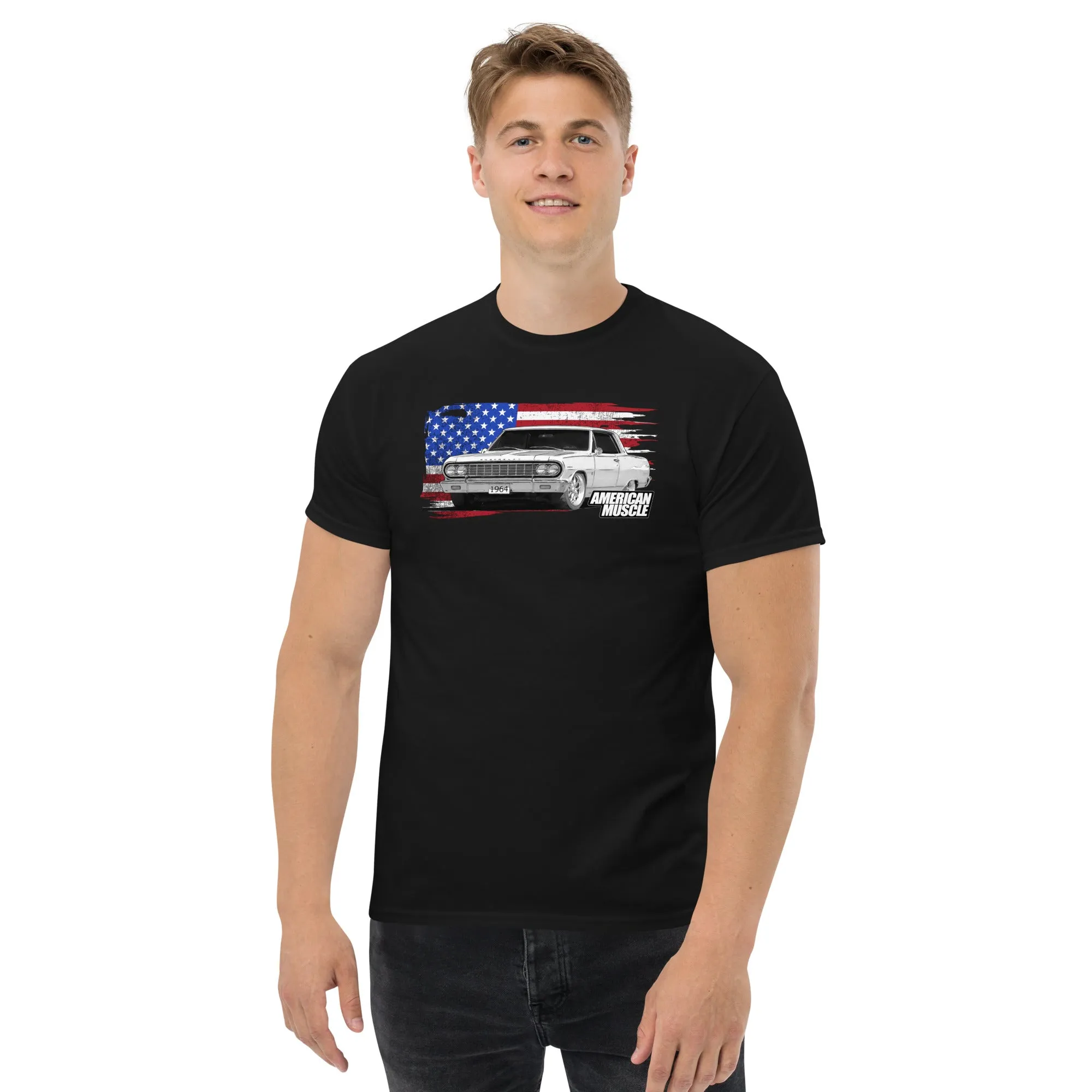 1964 Chevelle T-Shirt With American Flag Design