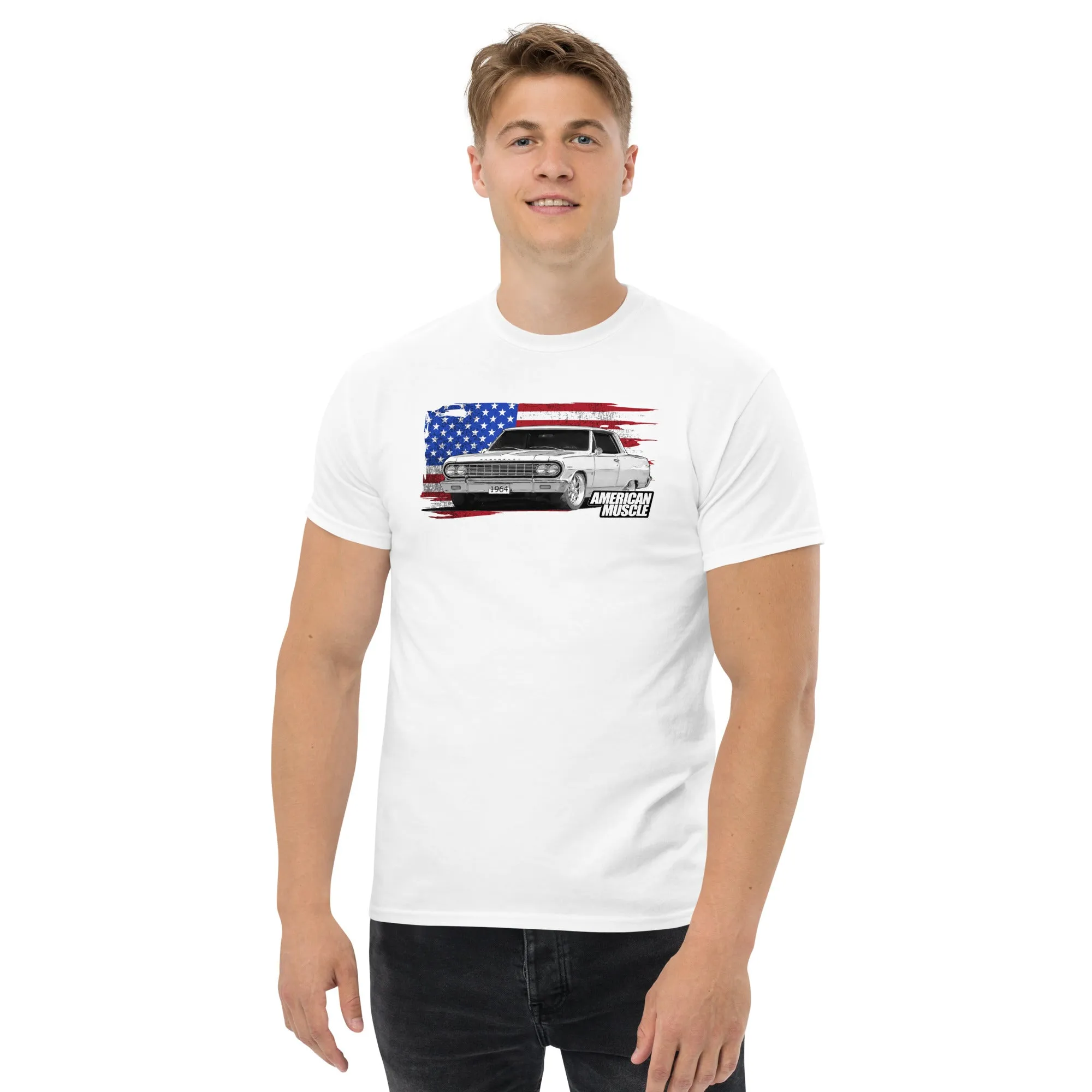 1964 Chevelle T-Shirt With American Flag Design