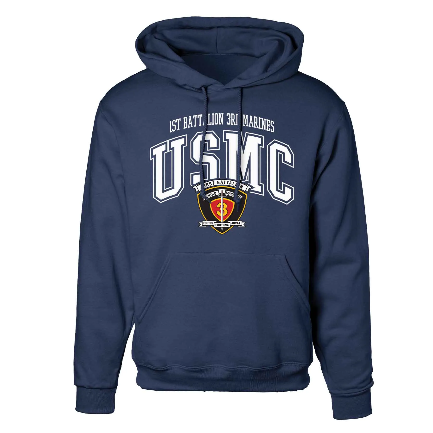 1st Battalion 3rd Marines Arched Hoodie