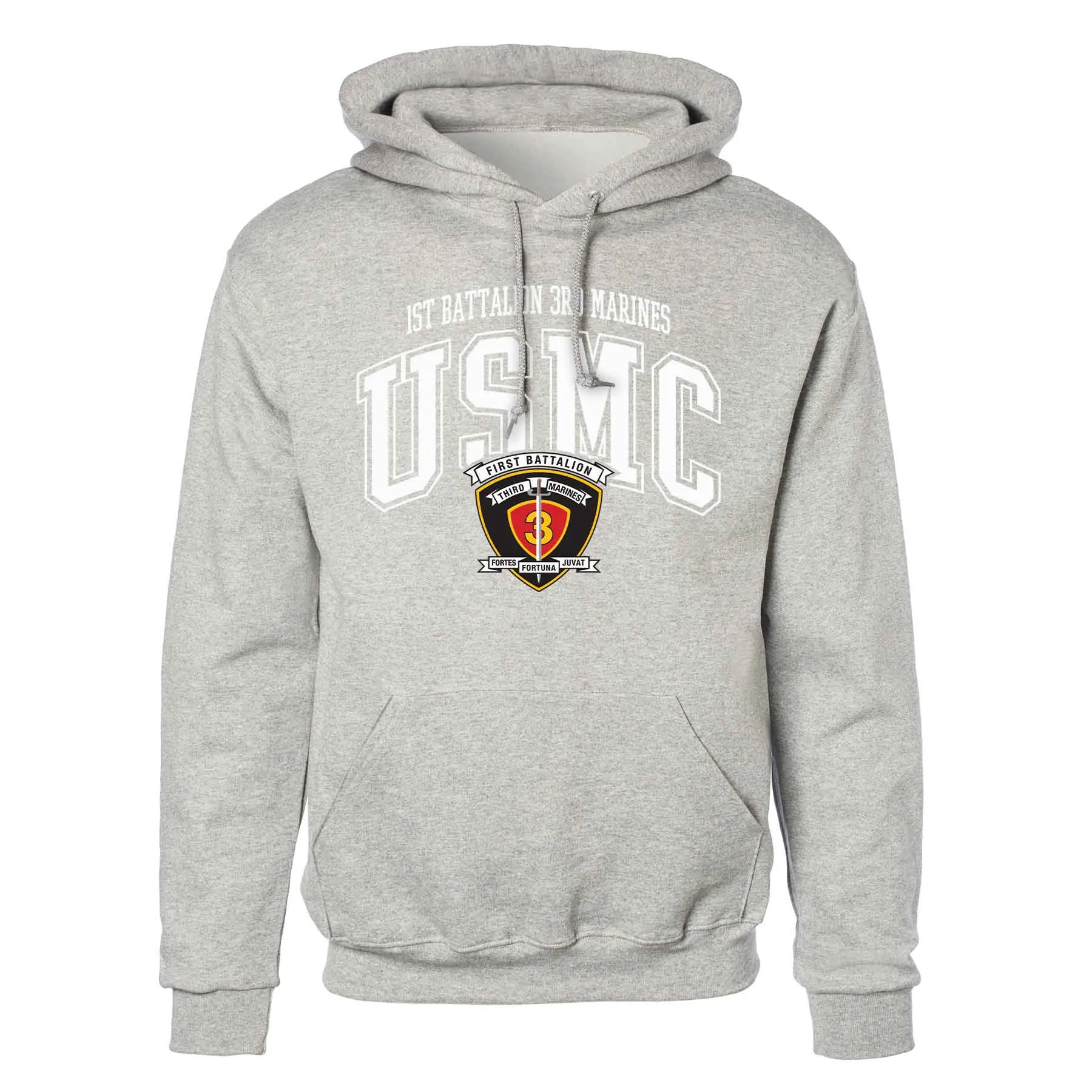 1st Battalion 3rd Marines Arched Hoodie