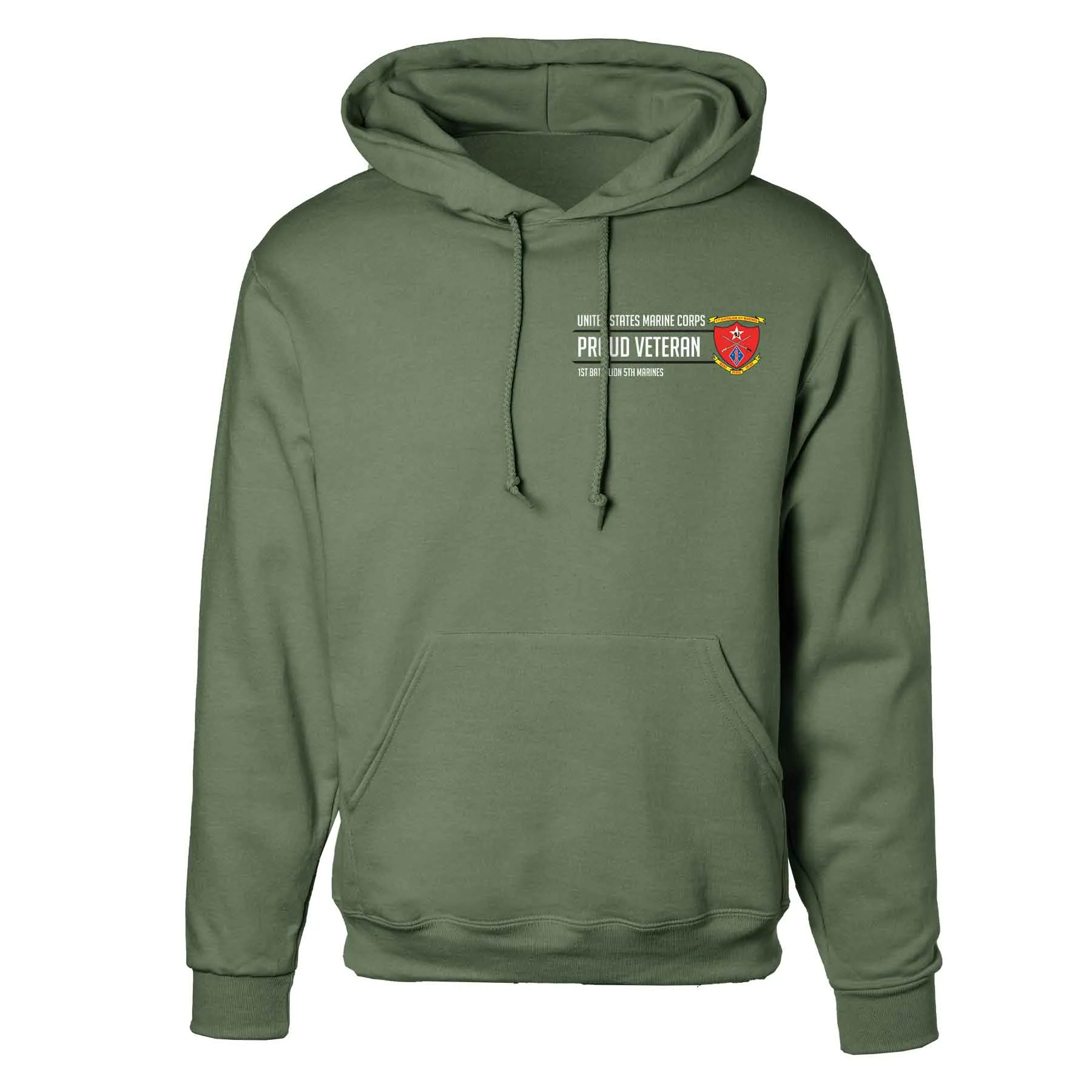 1st Battalion 5th Marines Proud Veteran Hoodie