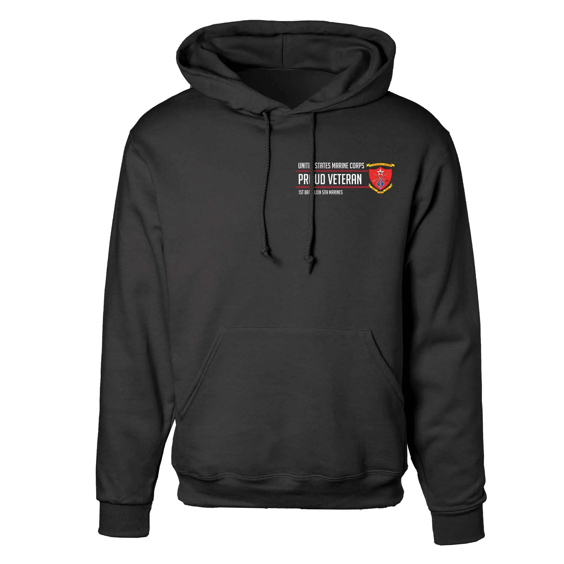 1st Battalion 5th Marines Proud Veteran Hoodie