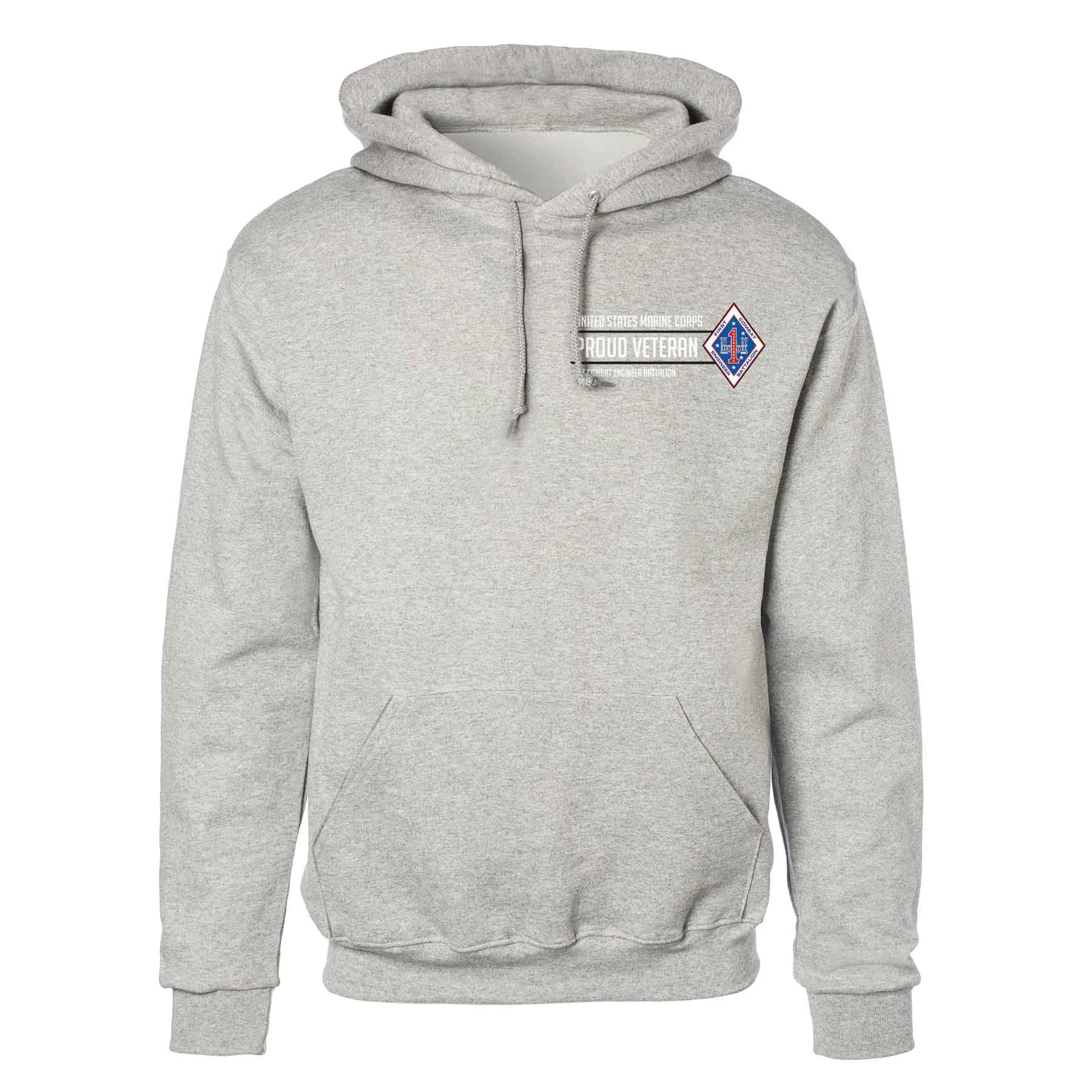 1st Combat Engineer Battalion Proud Veteran Hoodie