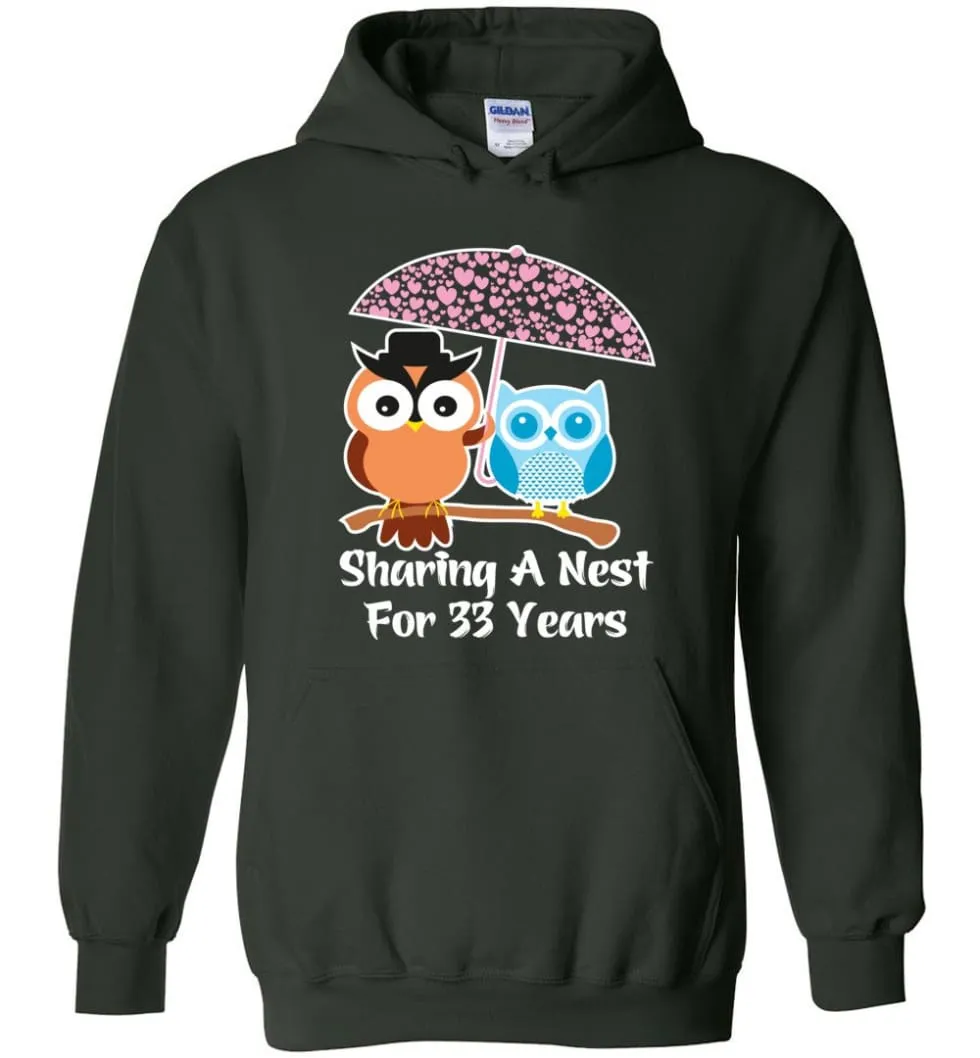 33 Years Wedding Anniversary Gifts Valentine's Day Hoodie