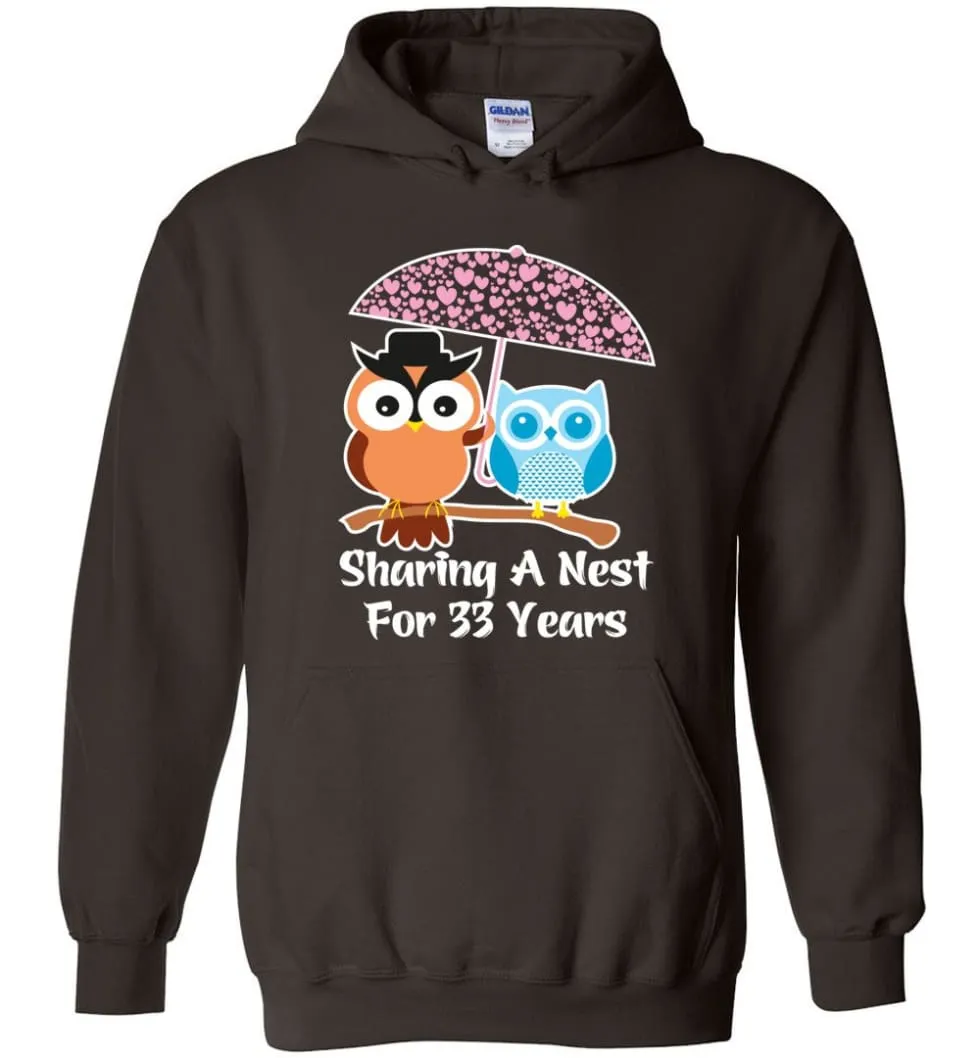 33 Years Wedding Anniversary Gifts Valentine's Day Hoodie