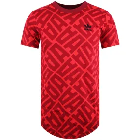 Adidas AOP Womens Red T-Shirt