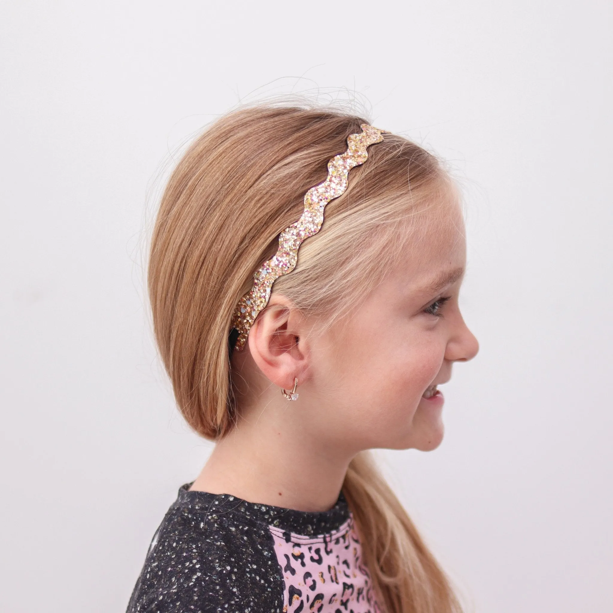 Adjustable No Slip Glitter Headbands - 6 Pack