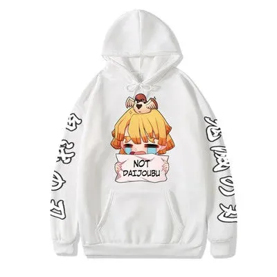 Anime Demon Slayer Agatsuma Zenitsu Hoodie Pullovers