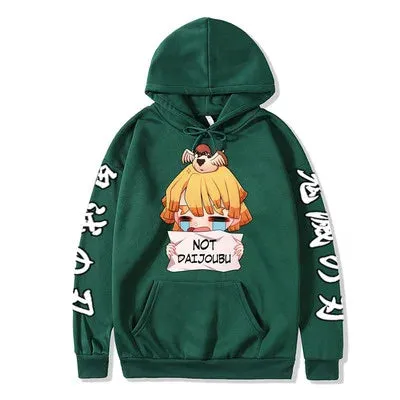 Anime Demon Slayer Agatsuma Zenitsu Hoodie Pullovers