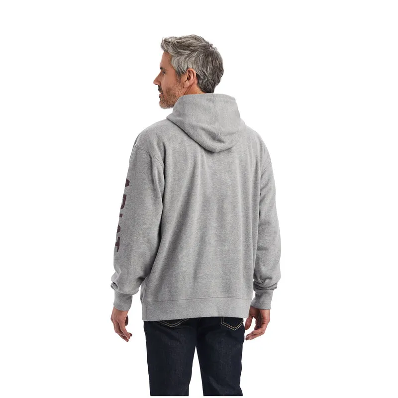 'Ariat' Men's Ariat Logo Hoodie - Heather Grey