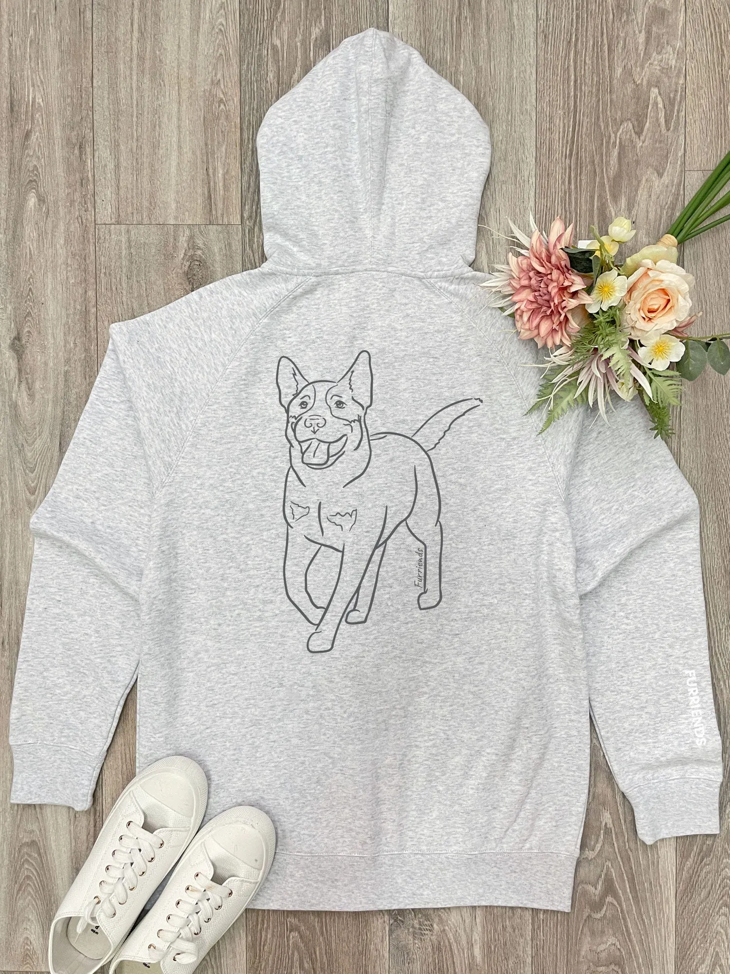 Australian Cattle Dog Zip Front Hoodie