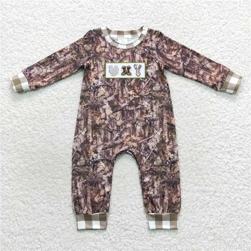 Baby Romper - Boys - Thanksgiving Turkey Camo Deer