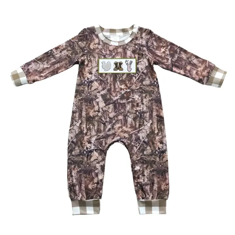 Baby Romper - Boys - Thanksgiving Turkey Camo Deer