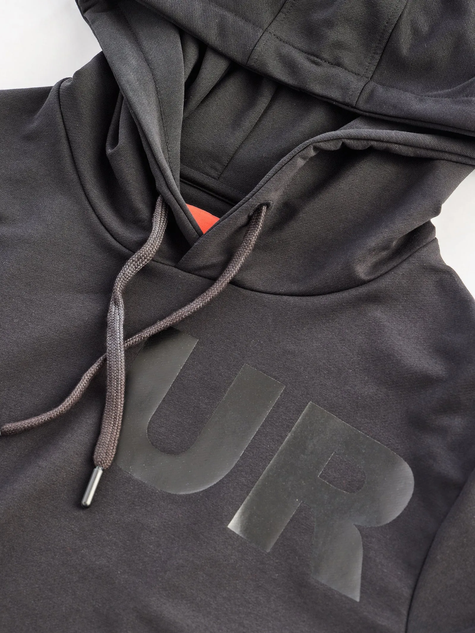 Black Printed Hooded Sweatshirt