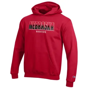 Boys' Nebraska Huskers Youth Powerblend Fade Hoodie