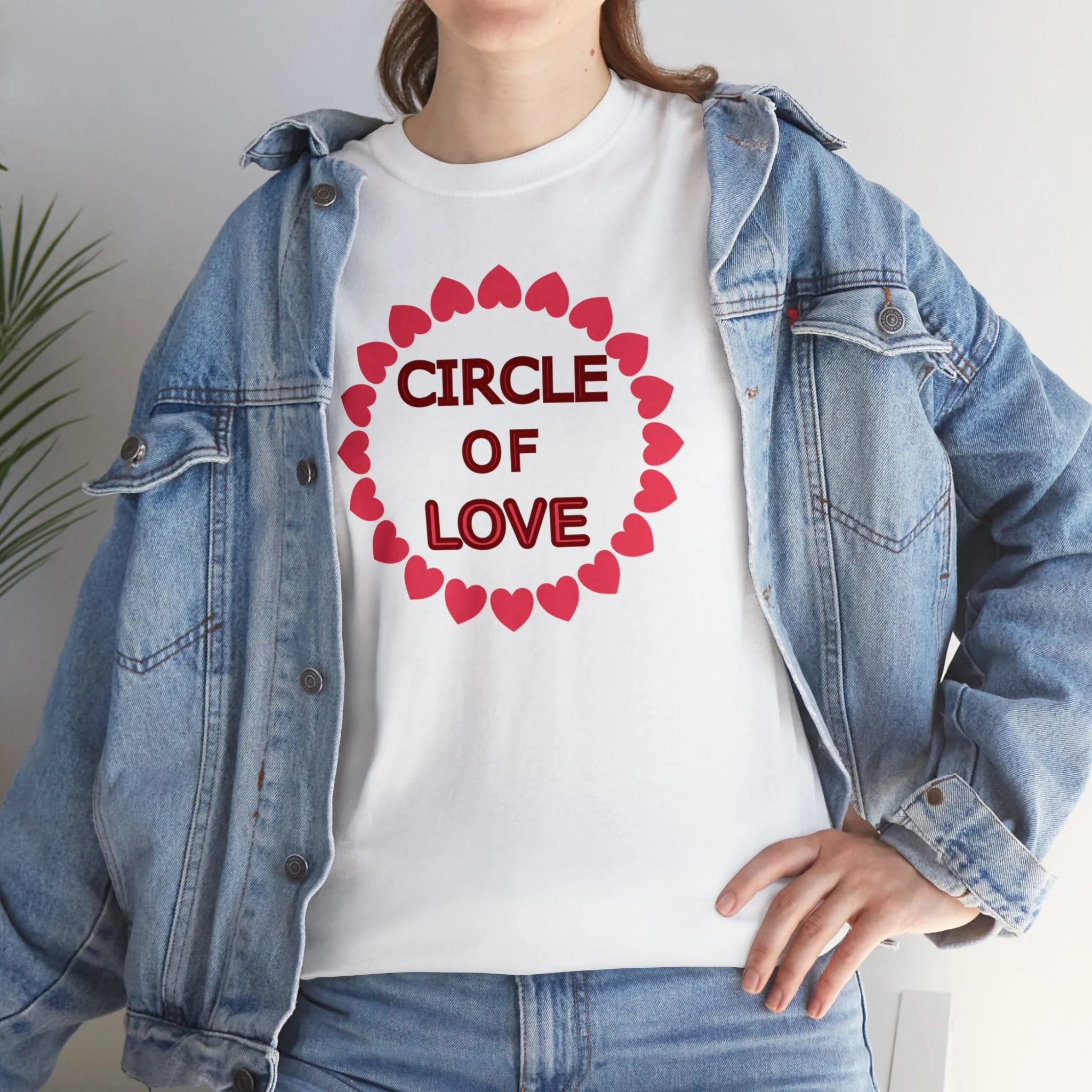 Circle of Love t-shirt, Love t-shirt, Valentine's Day Shirt, Hearts t-shirt, Unisex Heavy Cotton Tee