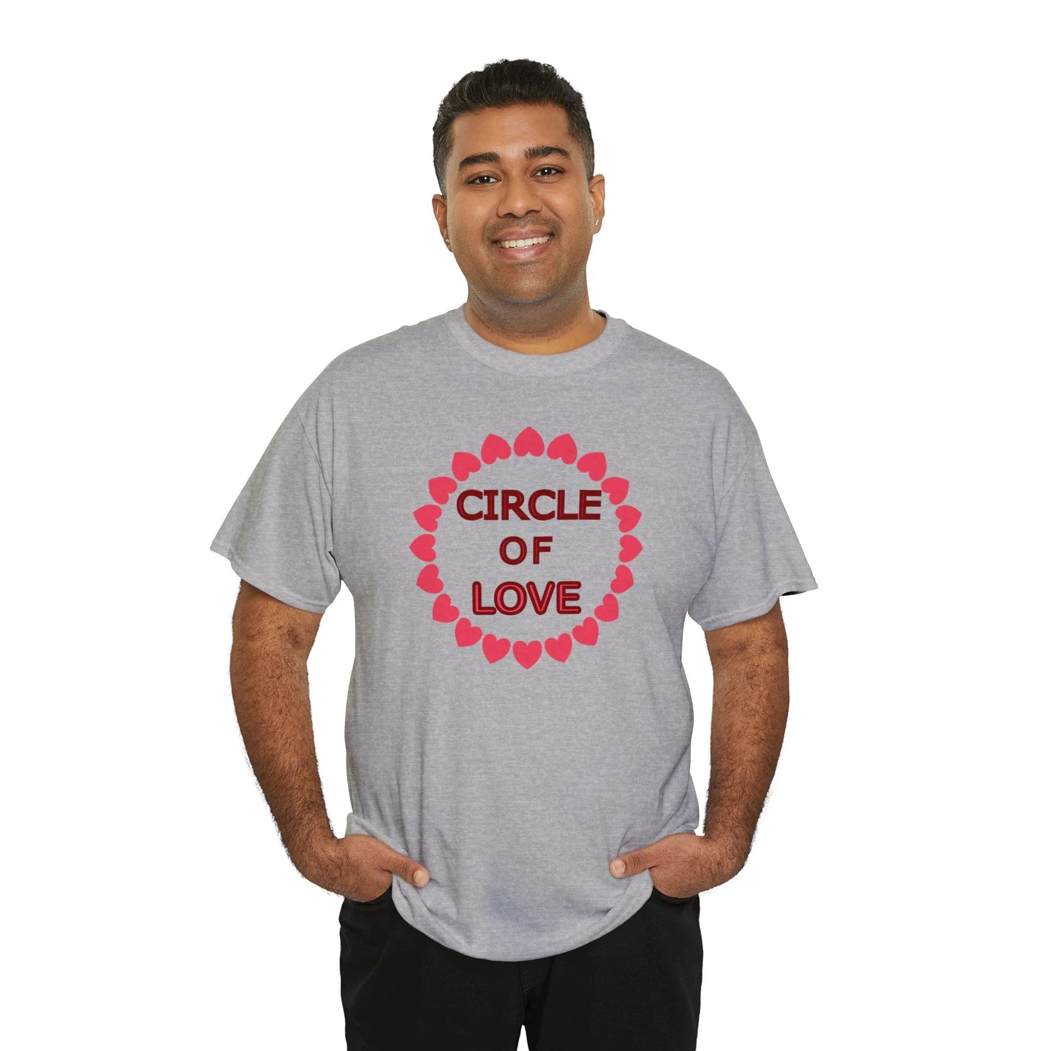 Circle of Love t-shirt, Love t-shirt, Valentine's Day Shirt, Hearts t-shirt, Unisex Heavy Cotton Tee