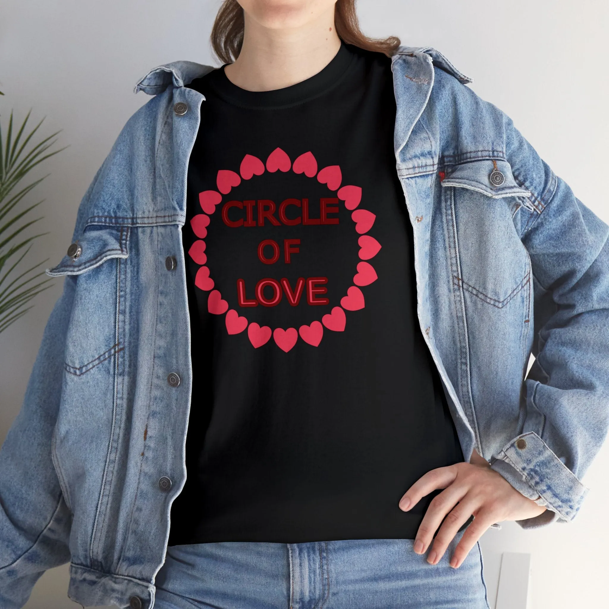 Circle of Love t-shirt, Love t-shirt, Valentine's Day Shirt, Hearts t-shirt, Unisex Heavy Cotton Tee