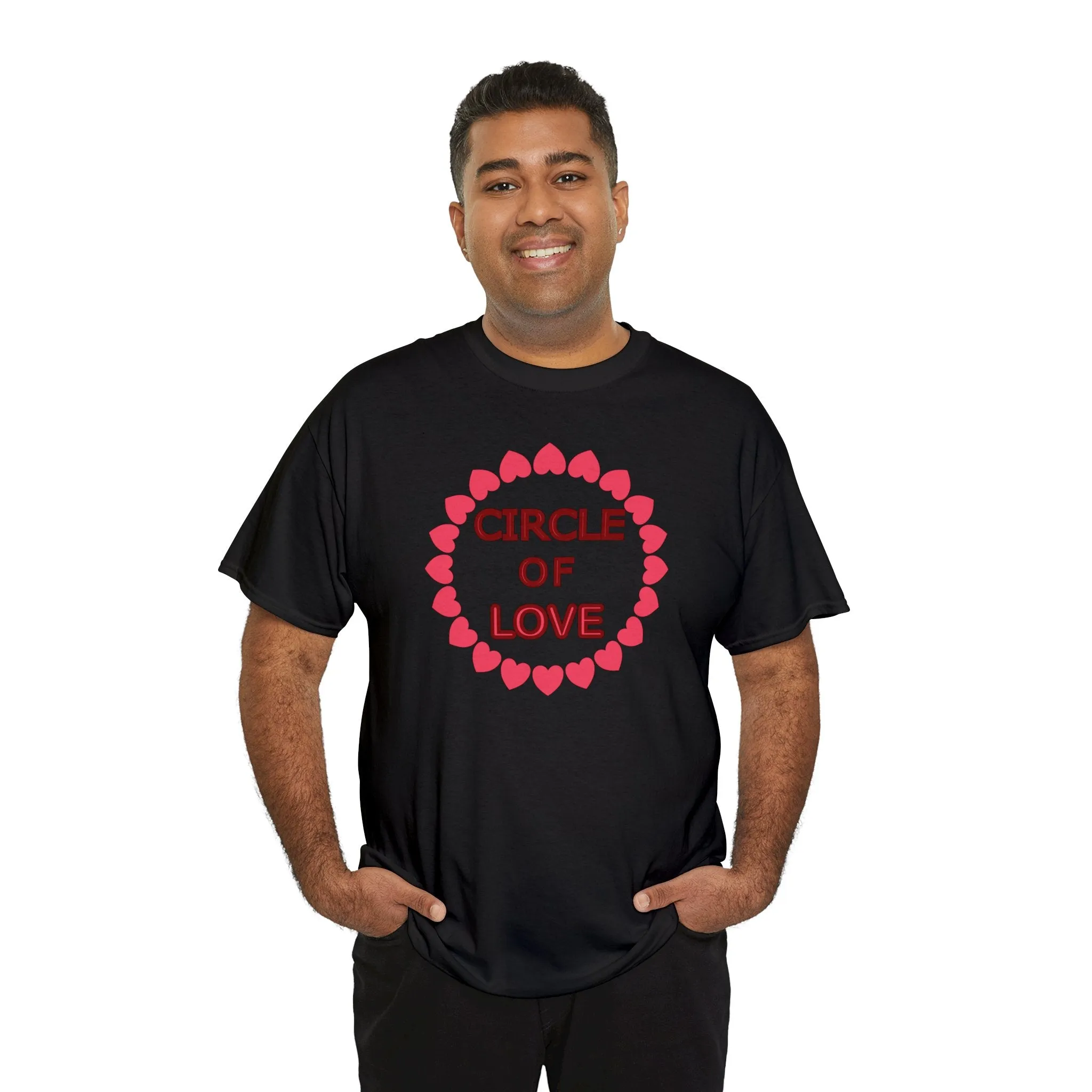 Circle of Love t-shirt, Love t-shirt, Valentine's Day Shirt, Hearts t-shirt, Unisex Heavy Cotton Tee