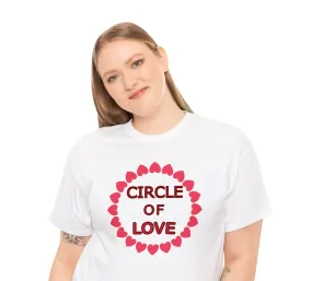 Circle of Love t-shirt, Love t-shirt, Valentine's Day Shirt, Hearts t-shirt, Unisex Heavy Cotton Tee