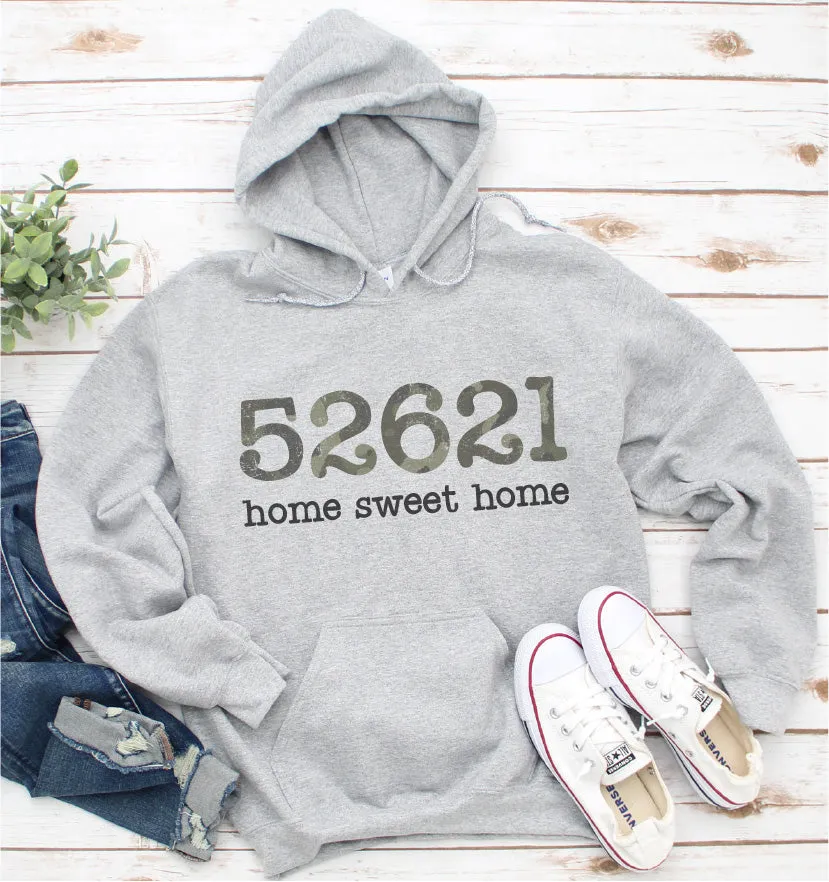 Customizable Camo Zip Code Sweatshirts and Hoodies