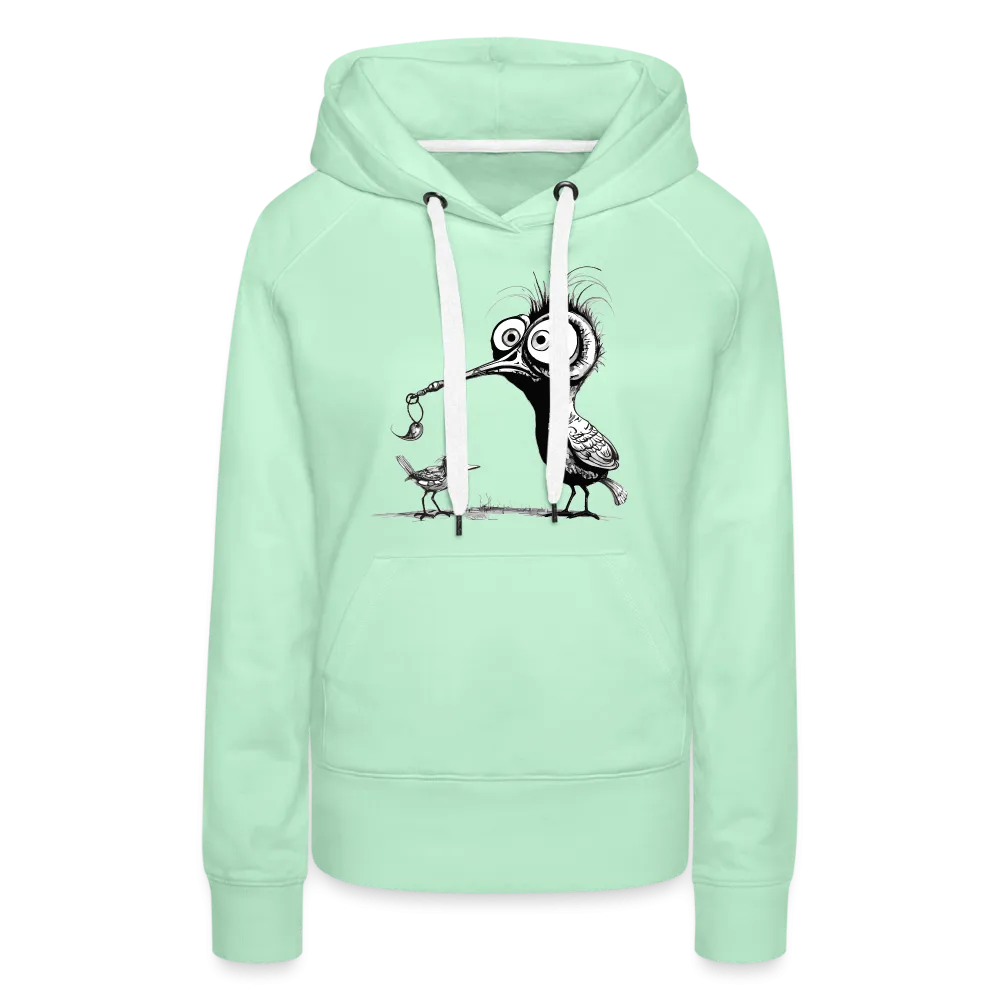 Damen Hoodie mit Vogelmotiv "Amsel & Spatz"