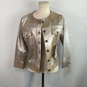 DonaldPlinerNWT Metallic Leather Jacket