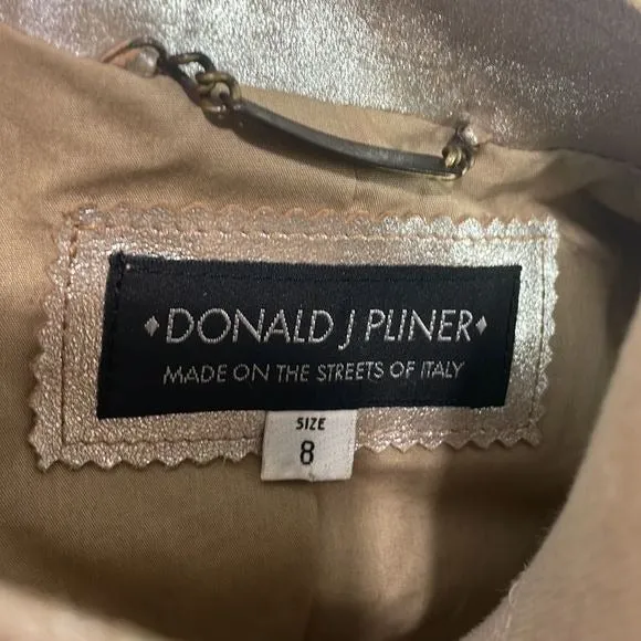 DonaldPlinerNWT Metallic Leather Jacket