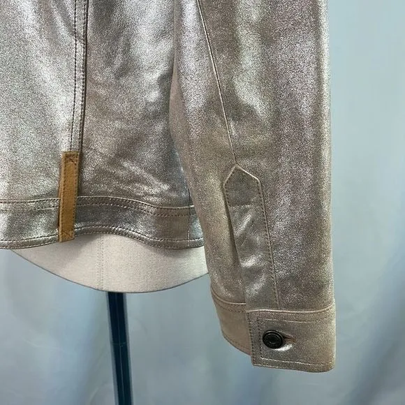 DonaldPlinerNWT Metallic Leather Jacket