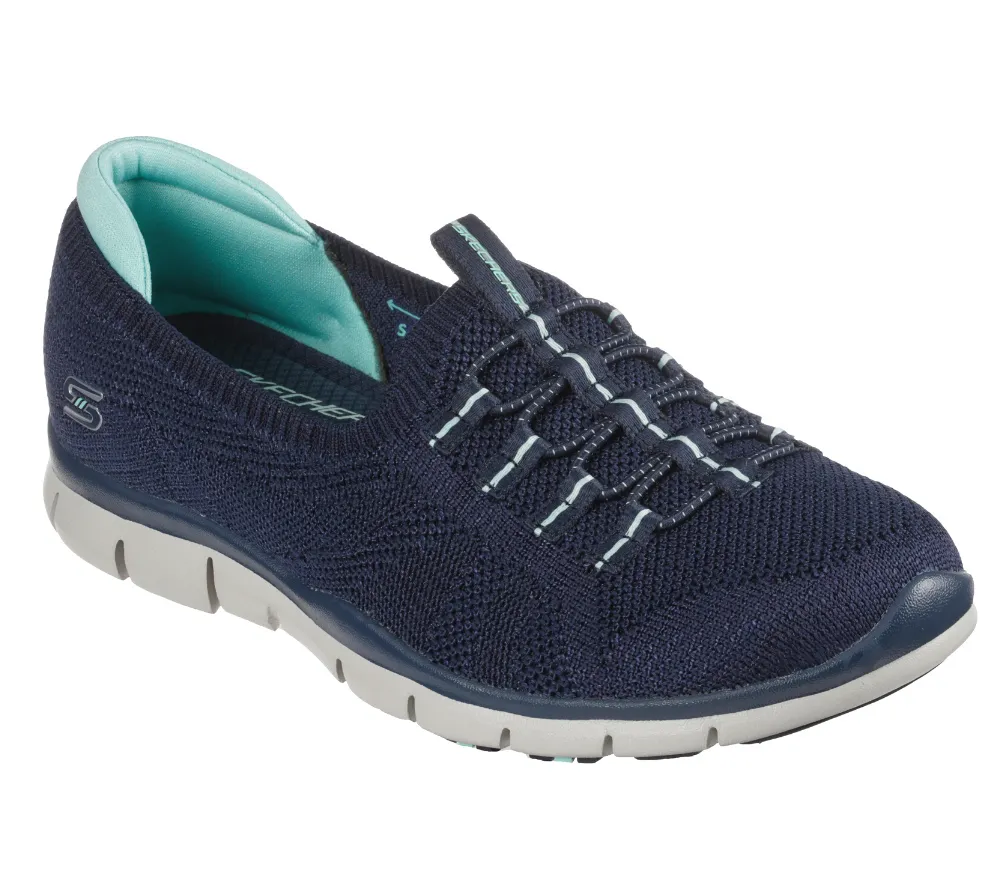 Espadrile sport, dama, SKECHERS Gratis More Playful, 104151-NVLB bleumarin, textil