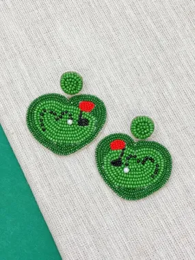 Golf Putting Green Dangle Earrings