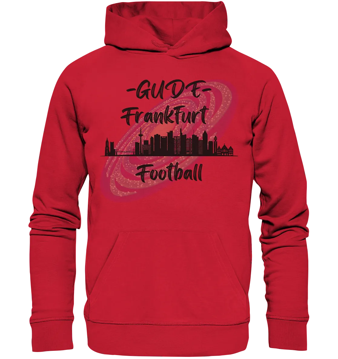 Gude Frankfurt Football (schwarze Schrift) - Organic Basic Hoodie