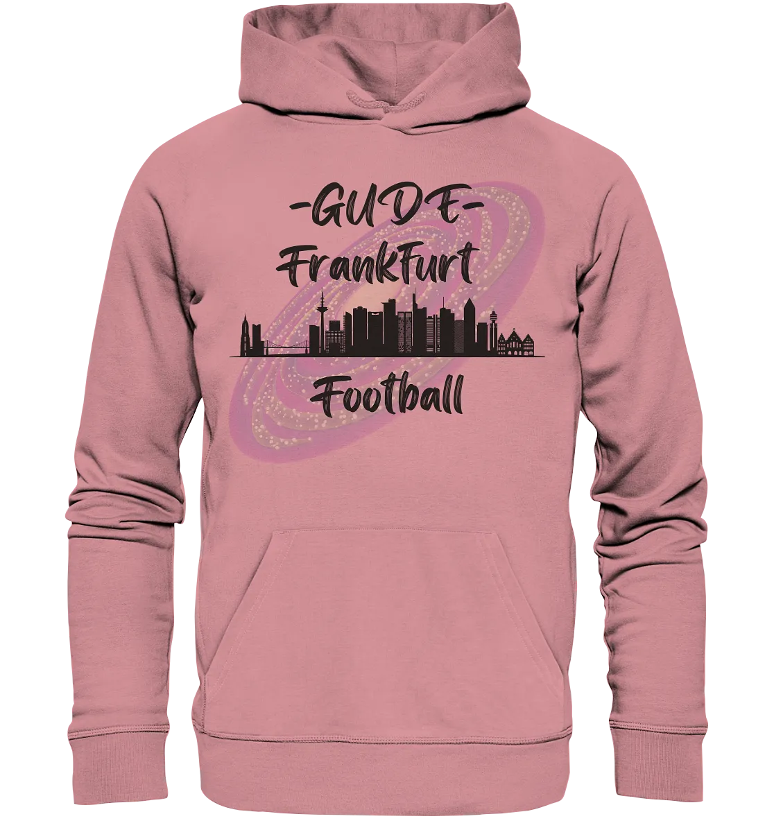 Gude Frankfurt Football (schwarze Schrift) - Organic Basic Hoodie