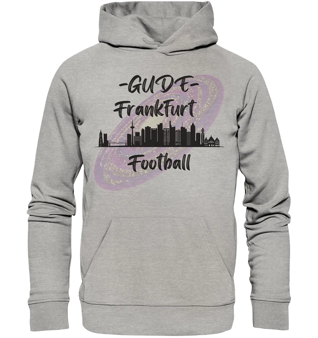 Gude Frankfurt Football (schwarze Schrift) - Organic Basic Hoodie