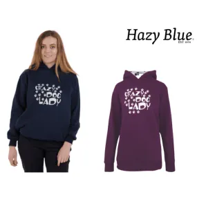 Hazy Blue Womens Hooded Sweatshirts - Crazy Dog Lady - Lola