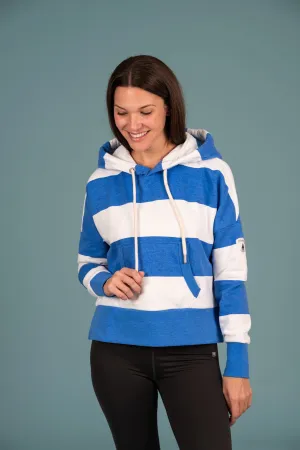 Hydron Cropped Hoodie Striped Regatta