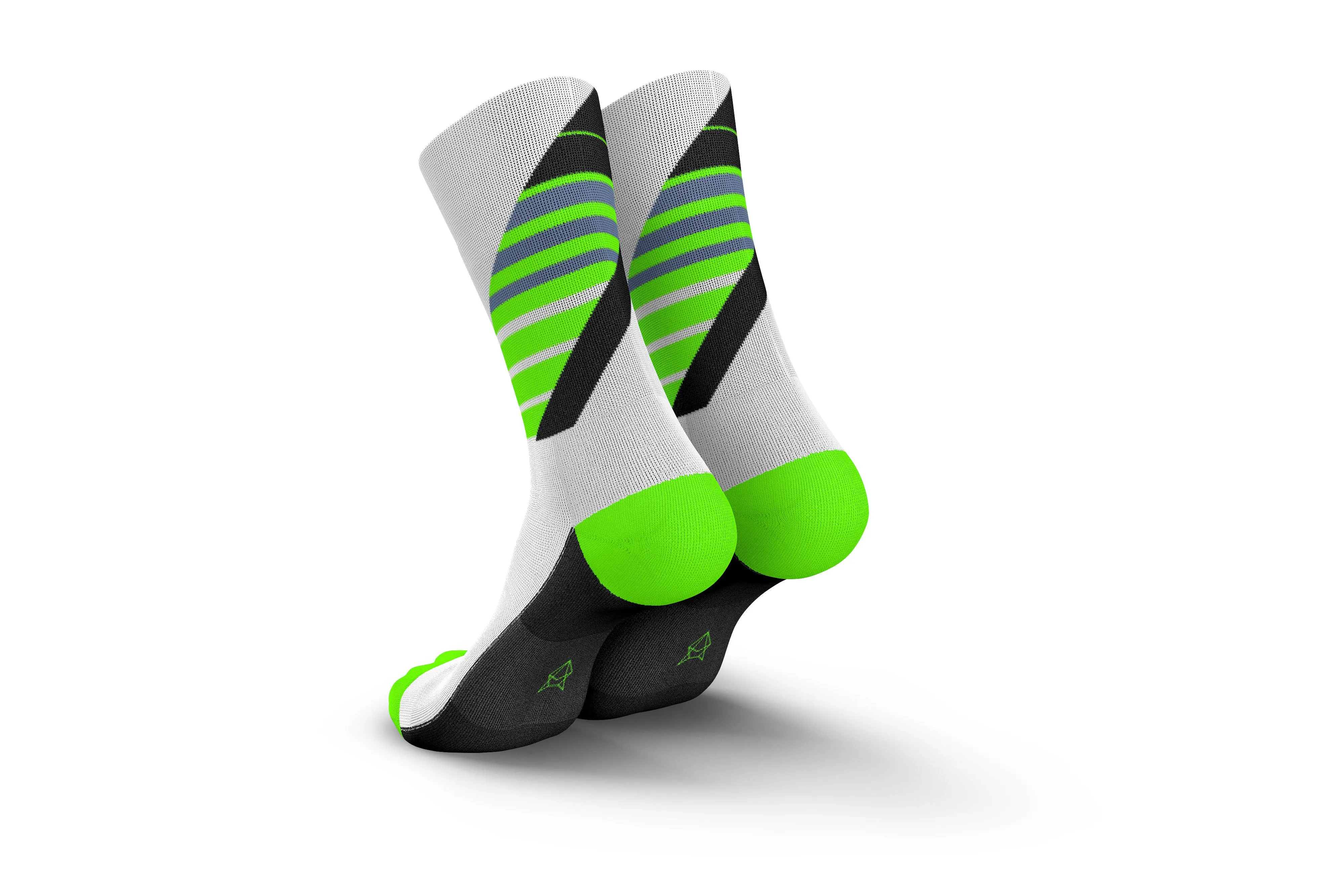 INCYLENCE Running Ladders Black Green Long Sock