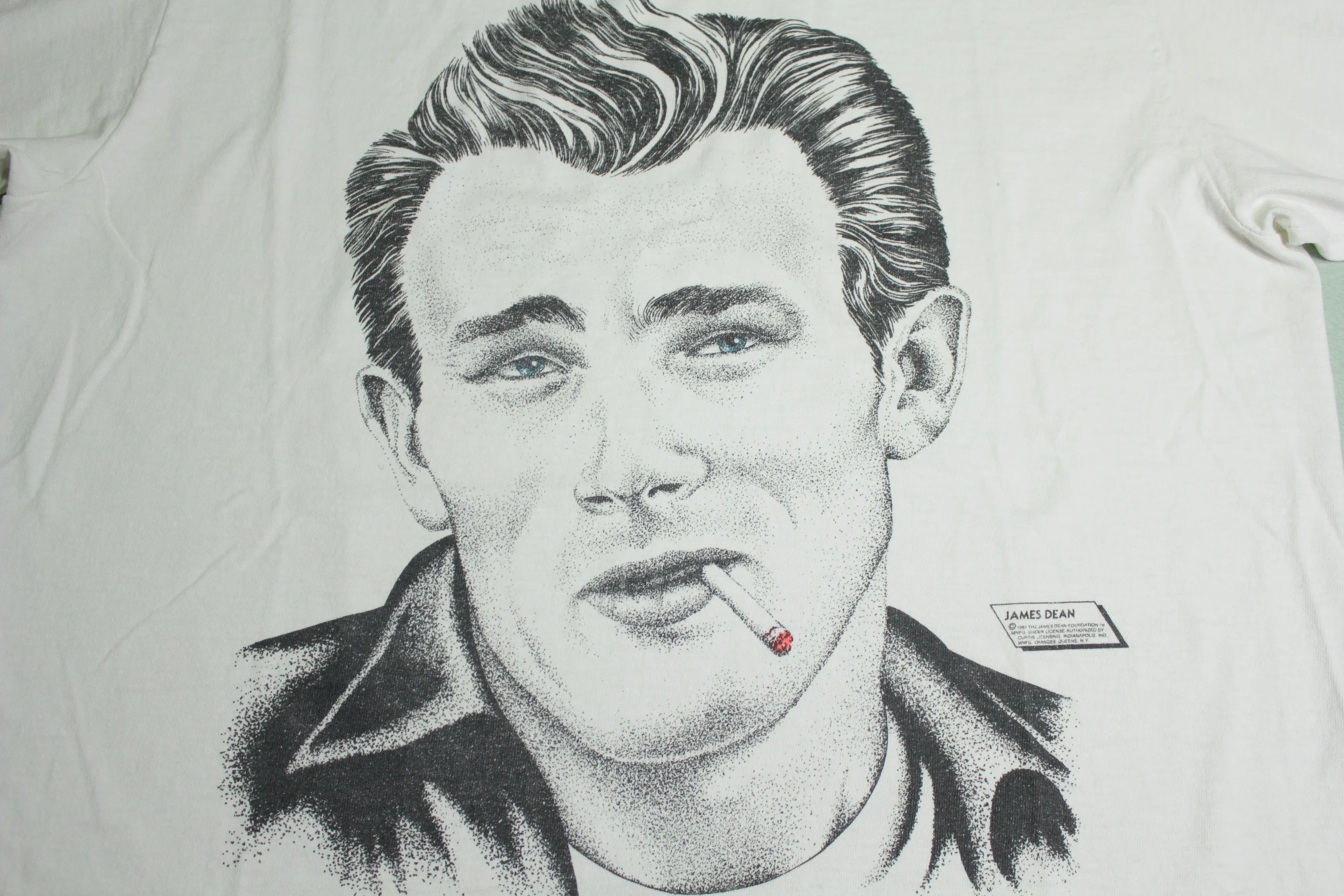 James Dean 1987 Changes Vintage Big Head Print Single Stitch USA T-Shirt