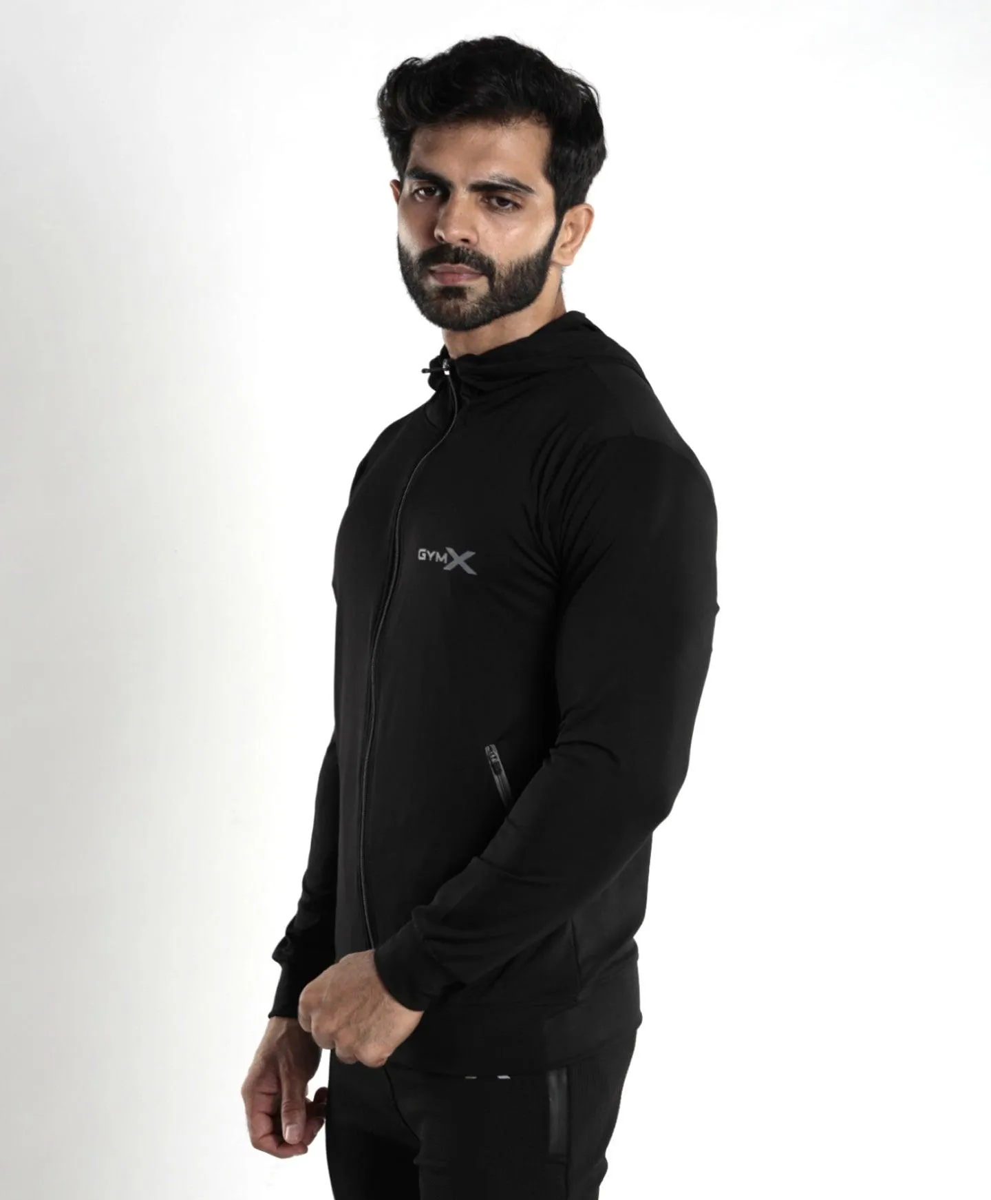 Lancer Muscle Fit Hoodie- Jet Black - Sale