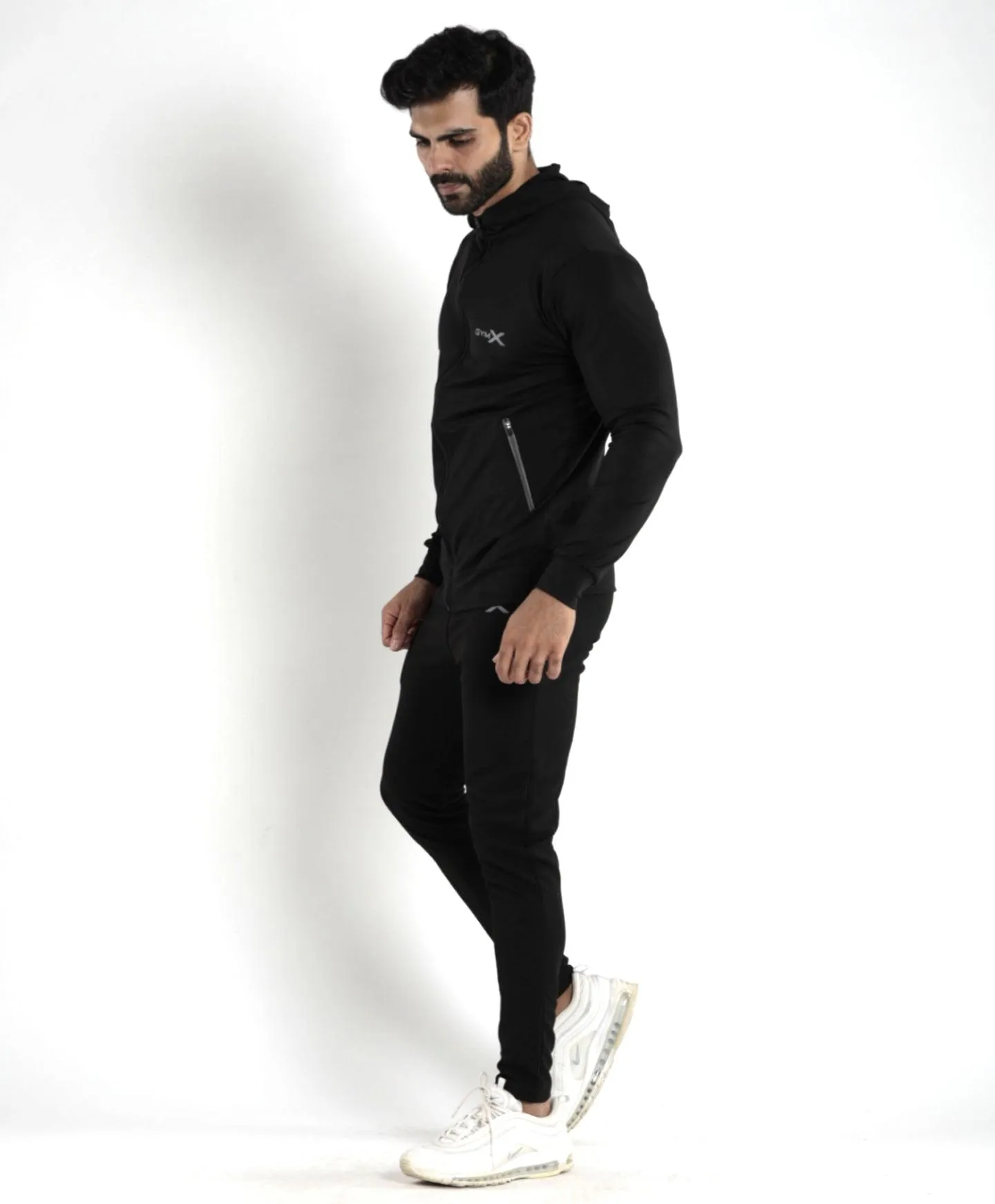 Lancer Muscle Fit Hoodie- Jet Black - Sale