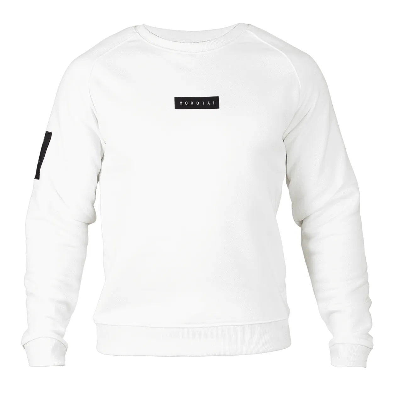 Maglia bianca a maniche lunghe da uomo Small Bloc Logo Sweatshirt con grafica posteriore Morotai