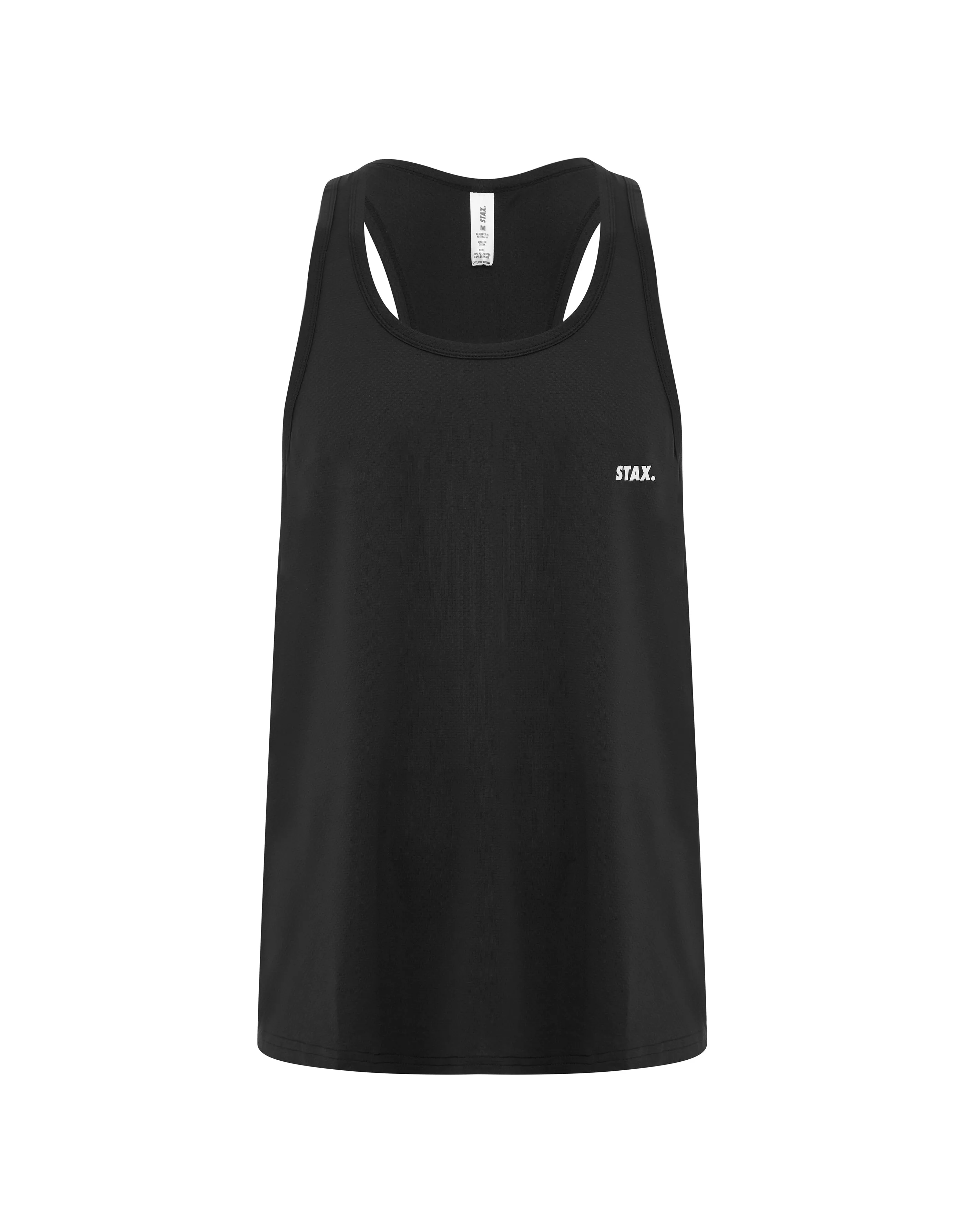 Mens Sport Singlet - Black