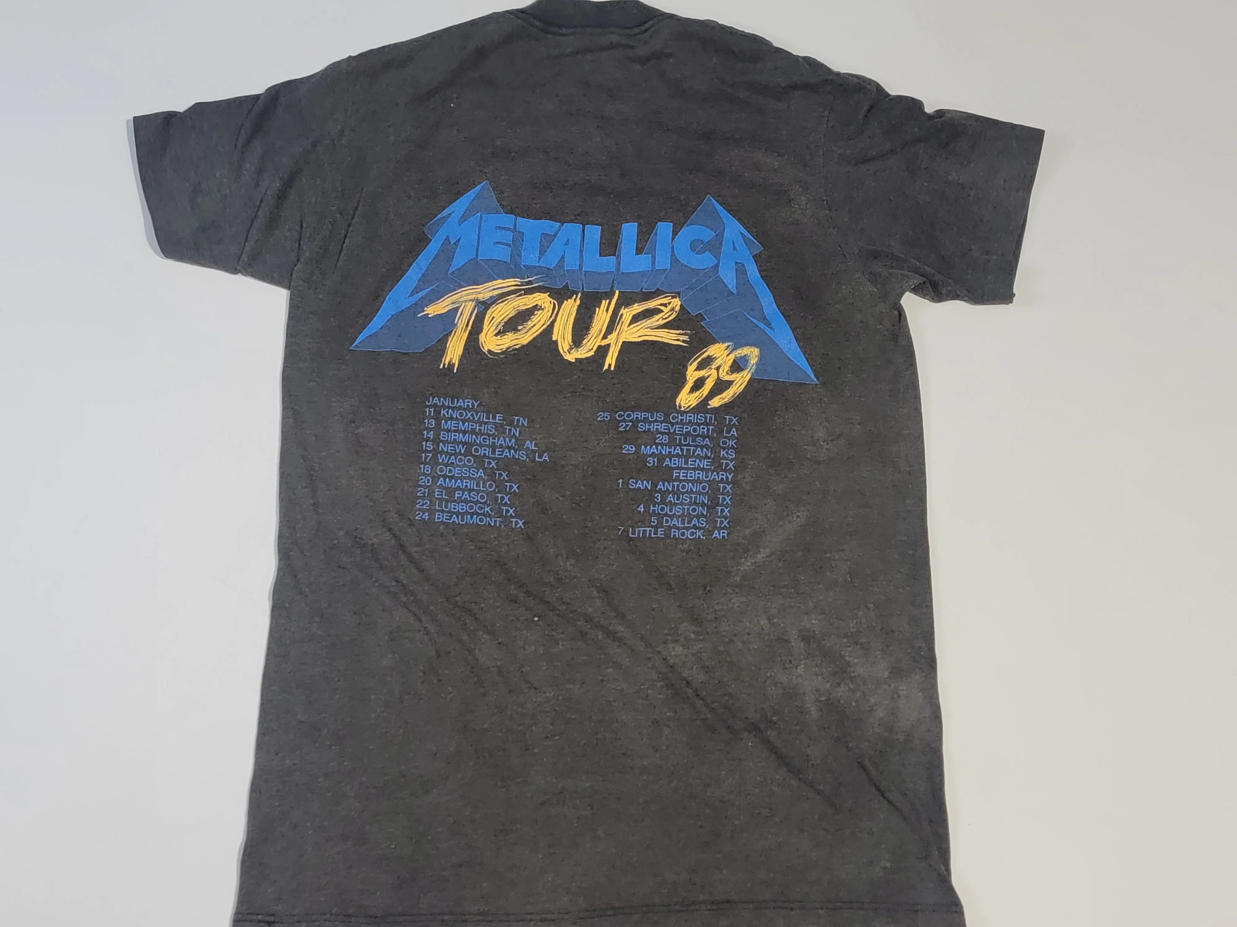 Vintage 1989 Metallica And Justice For All Tour Single Stitch Spring Ford T-Shirt - Authentic 80s Concert Tee