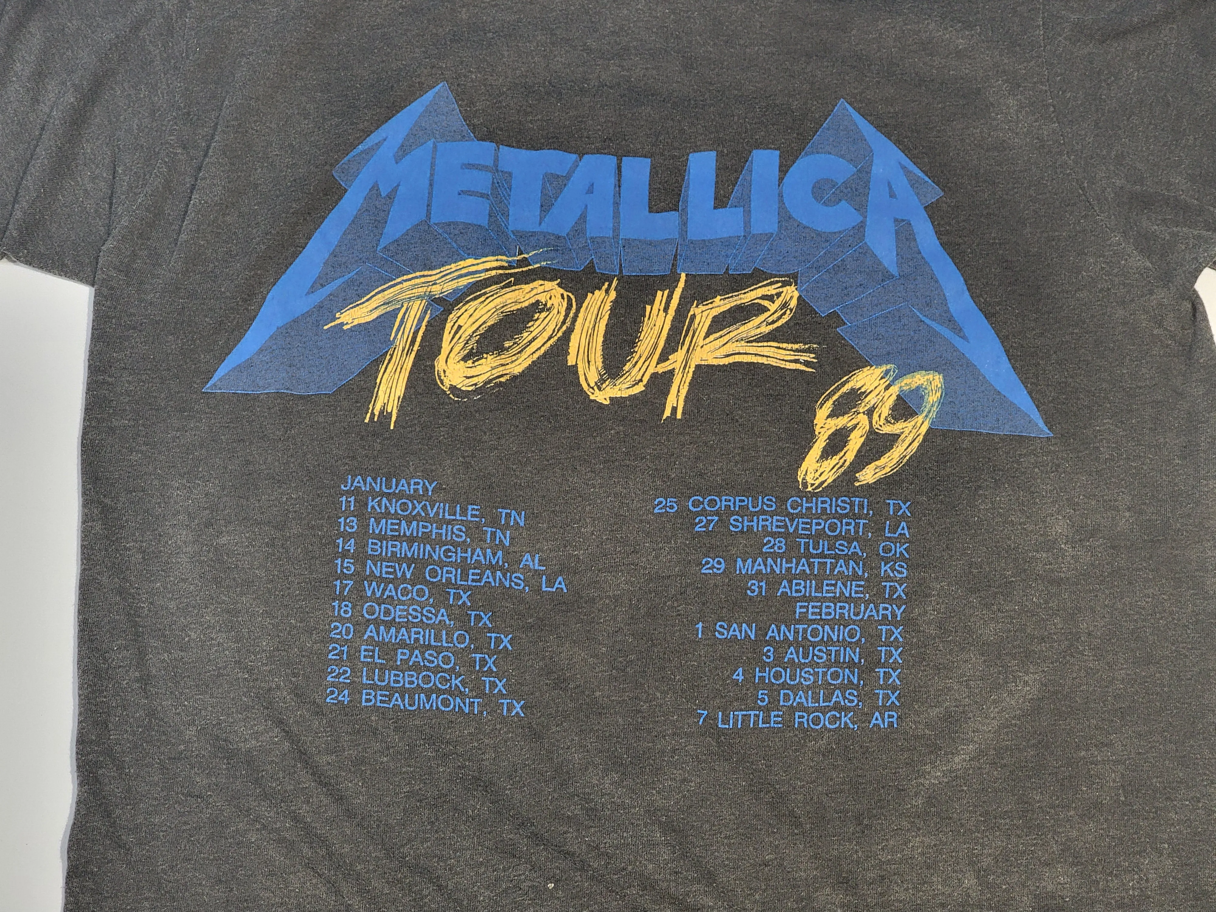 Vintage 1989 Metallica And Justice For All Tour Single Stitch Spring Ford T-Shirt - Authentic 80s Concert Tee