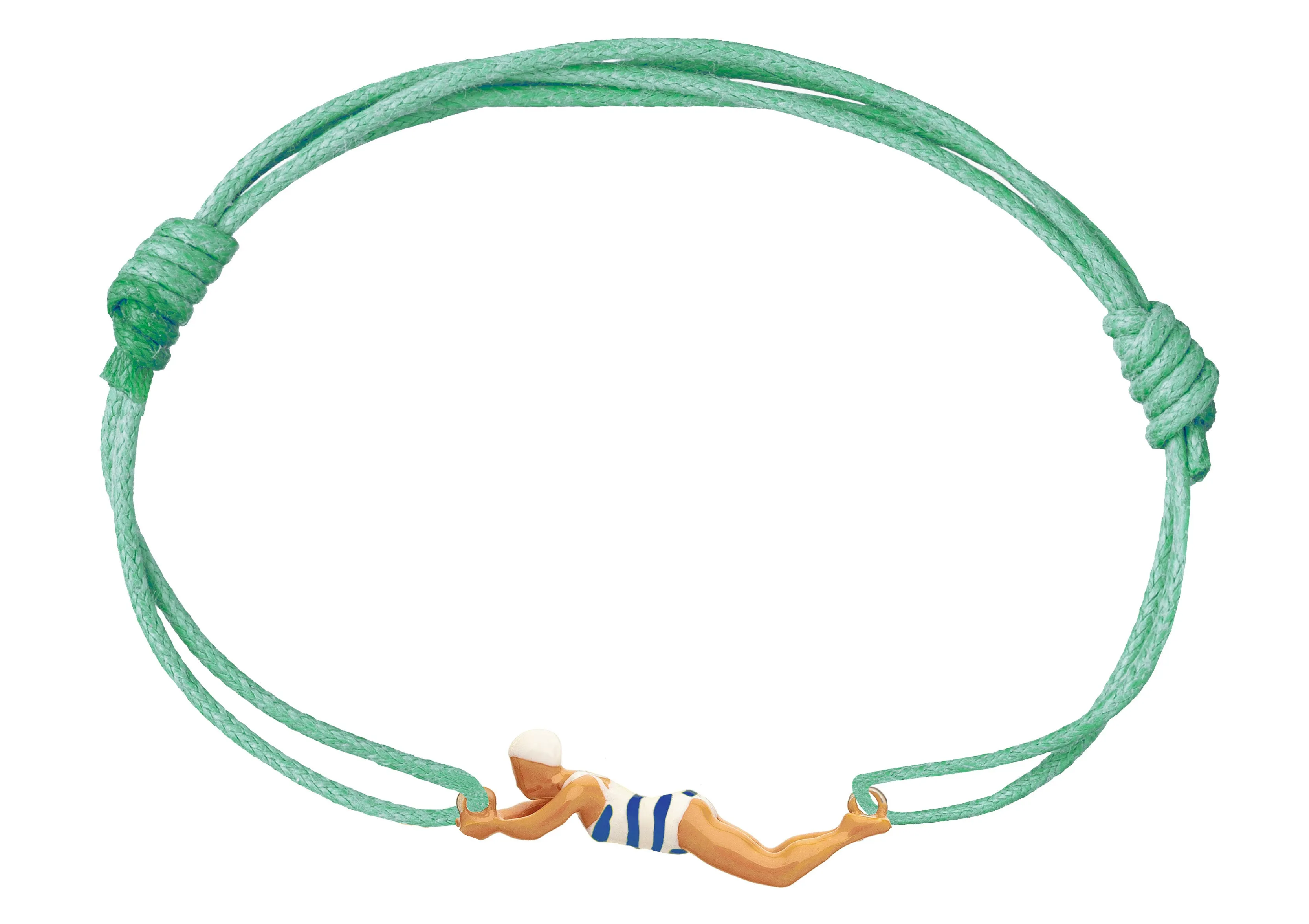 NADADORA RAYADA BLUE CORD BRACELET