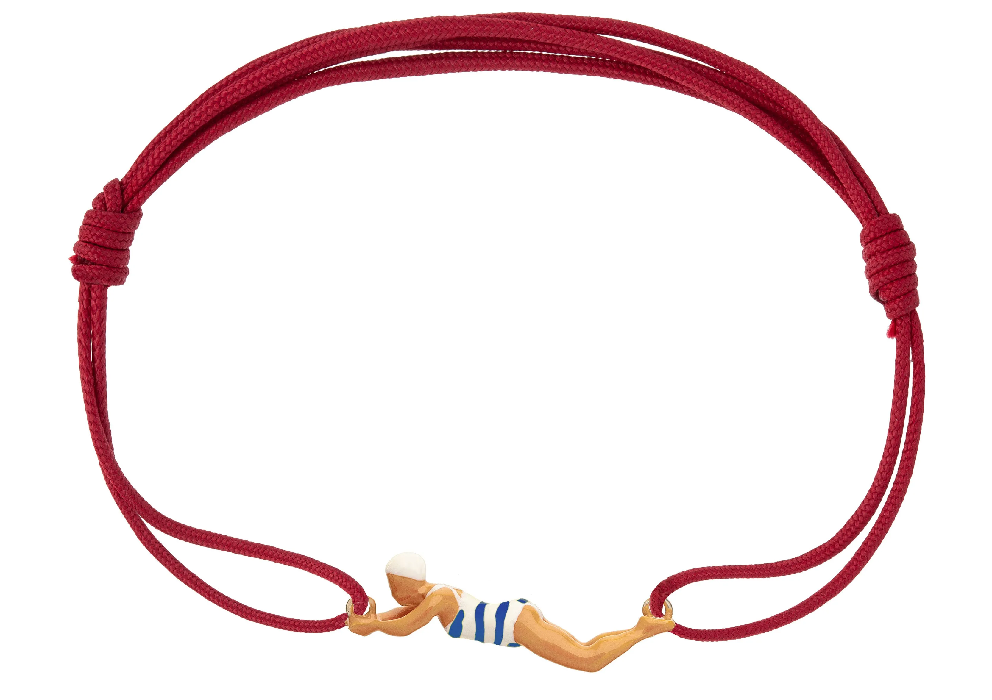 NADADORA RAYADA BLUE CORD BRACELET