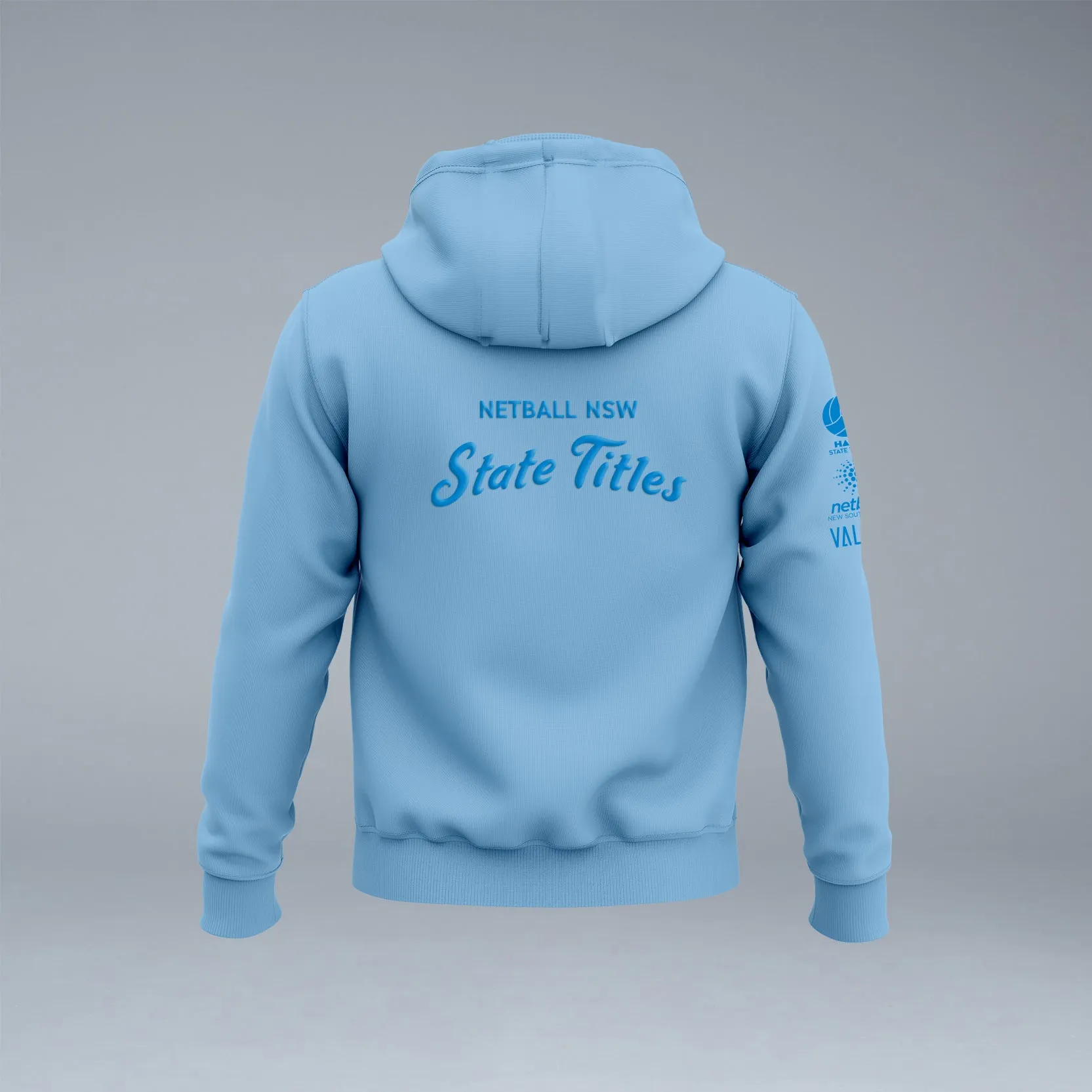 Netball NSW Puff Print Hoodie - Sky Blue