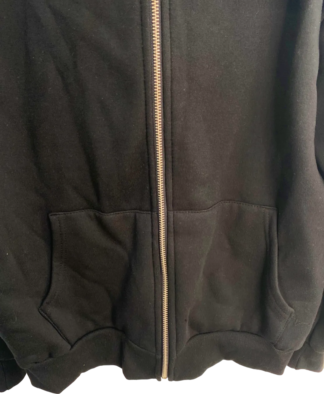 Never Black Zipped Hoodie UK Size L