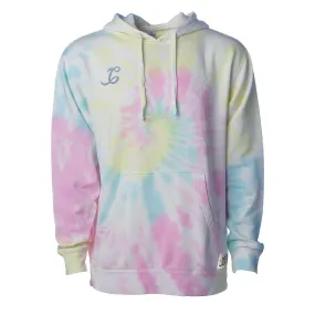 Premium Tie-Dye Midweight Hoodie – Sunset Swirl