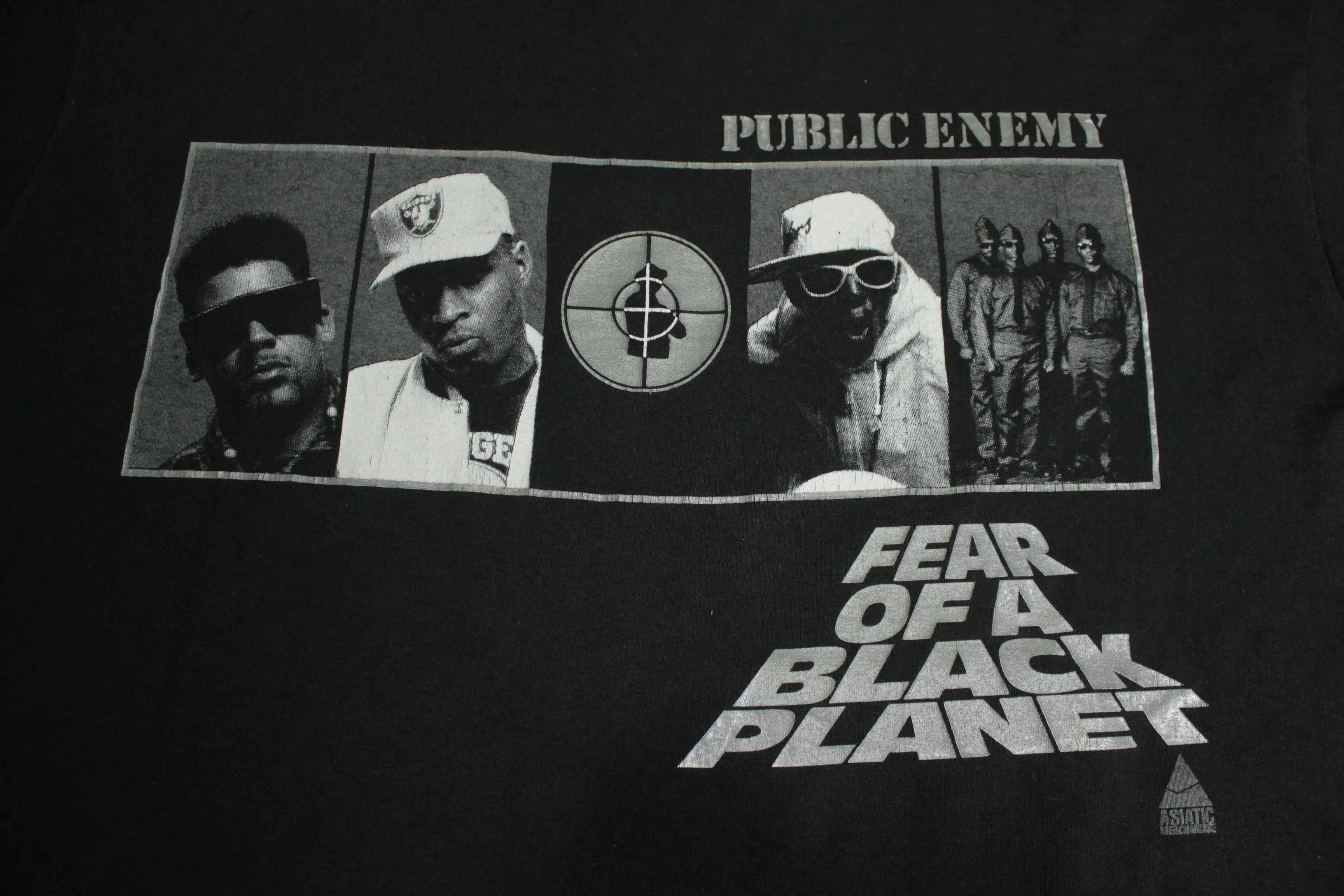 Public Enemy Fear Of A Black Planet Vintage 1990 Asiatic 90's Hanes Single Stitch Rap T-Shirt